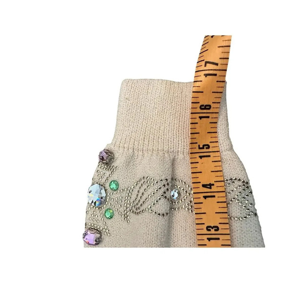 Vintage St. John Cream Beaded Sequin Embroidery knit Sweater Size Small - Picture 6 of 11